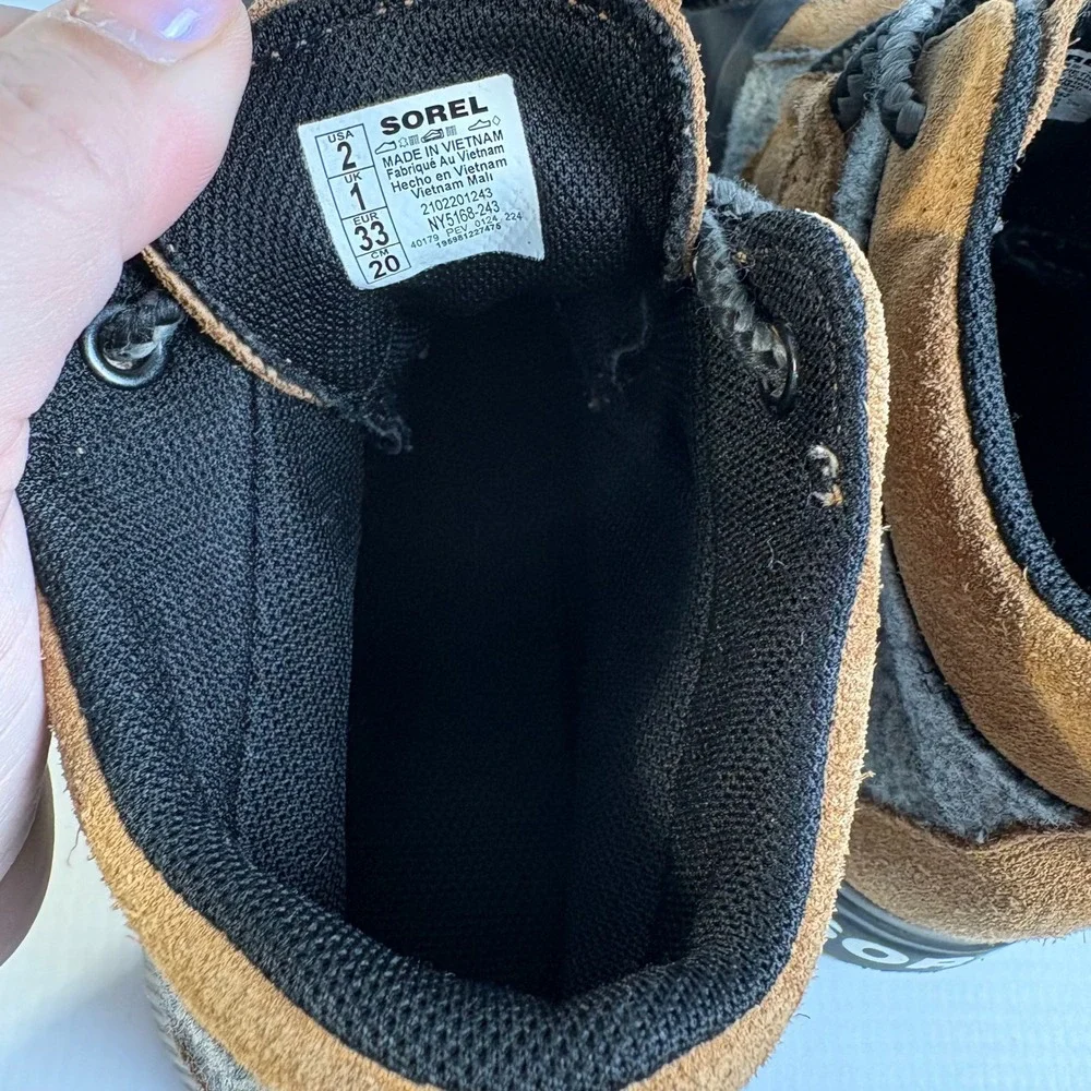 Sorel Out N About Classic Kids Youth 2 Waterproof Duck Boots Grey NY5168-243